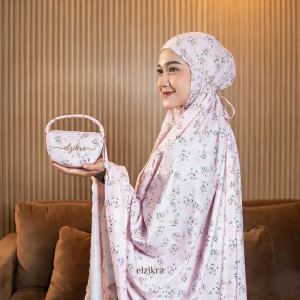 ELZIKRA - Mukena Mini Motif Parasut Premium Korea Travel